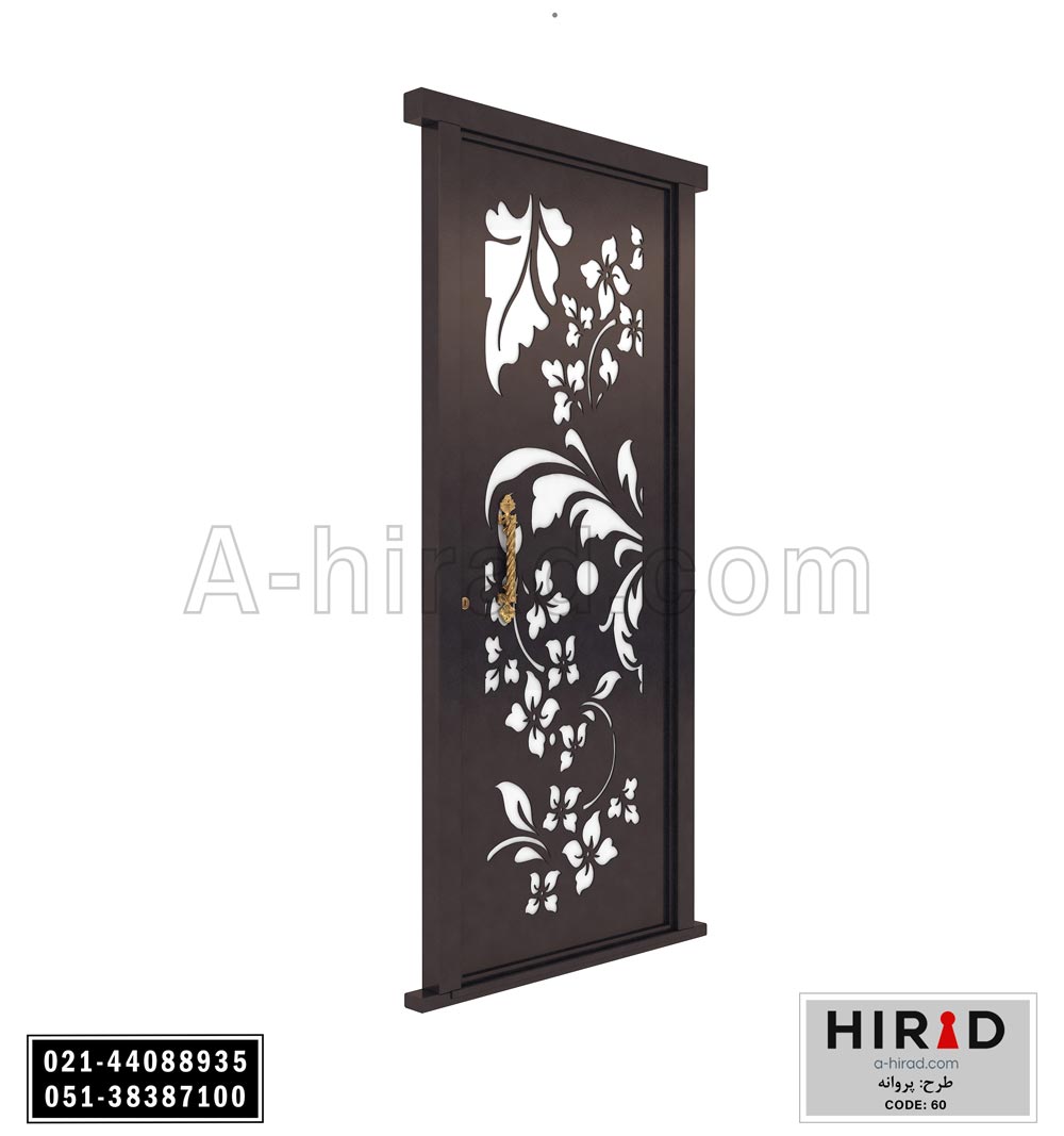 درب فلزی لیزری تک لنگه هیراد کد 1060 عرض 108 ارتفاع 223 